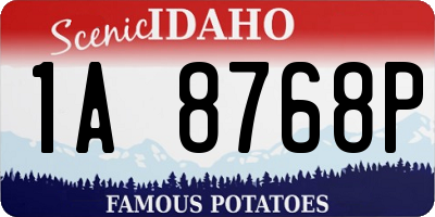 ID license plate 1A8768P