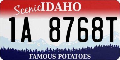 ID license plate 1A8768T