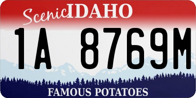 ID license plate 1A8769M