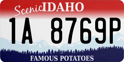 ID license plate 1A8769P