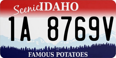 ID license plate 1A8769V