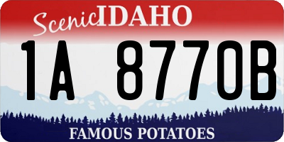 ID license plate 1A8770B