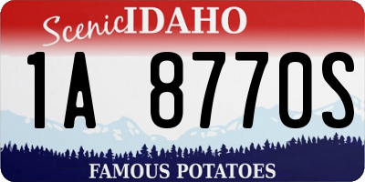 ID license plate 1A8770S