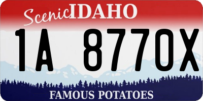 ID license plate 1A8770X