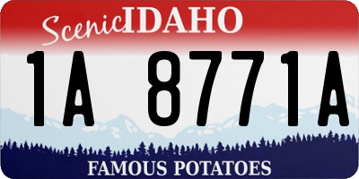 ID license plate 1A8771A