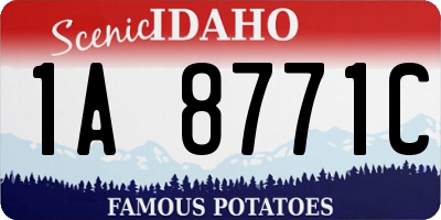 ID license plate 1A8771C