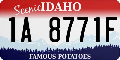 ID license plate 1A8771F