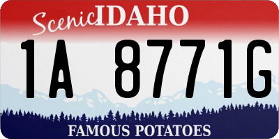 ID license plate 1A8771G