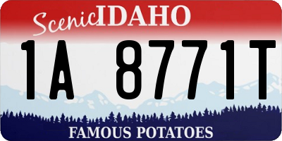 ID license plate 1A8771T