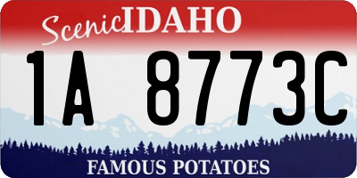 ID license plate 1A8773C