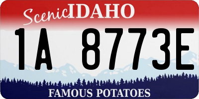 ID license plate 1A8773E