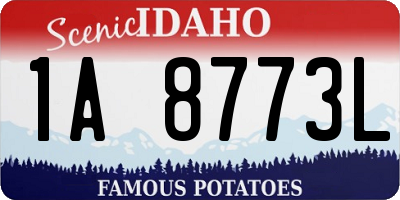 ID license plate 1A8773L