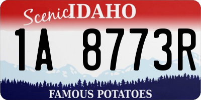ID license plate 1A8773R