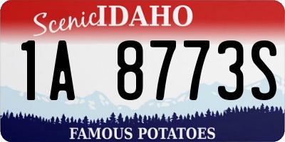 ID license plate 1A8773S