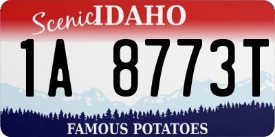ID license plate 1A8773T