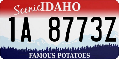 ID license plate 1A8773Z