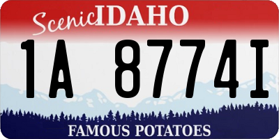 ID license plate 1A8774I