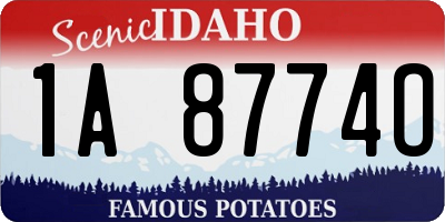 ID license plate 1A8774O