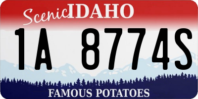 ID license plate 1A8774S