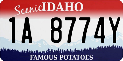 ID license plate 1A8774Y