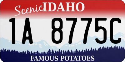 ID license plate 1A8775C