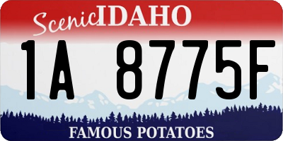 ID license plate 1A8775F