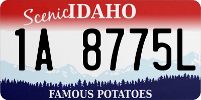 ID license plate 1A8775L