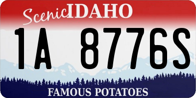 ID license plate 1A8776S