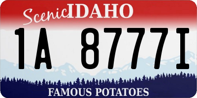 ID license plate 1A8777I