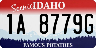 ID license plate 1A8779G