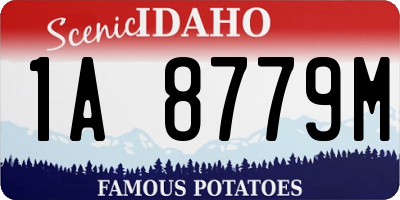 ID license plate 1A8779M