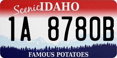 ID license plate 1A8780B
