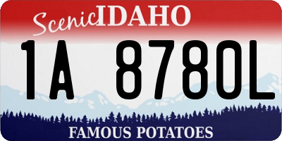 ID license plate 1A8780L