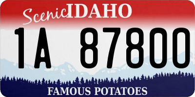 ID license plate 1A8780O