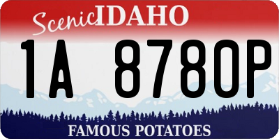 ID license plate 1A8780P