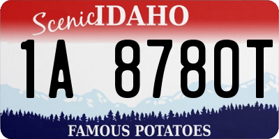 ID license plate 1A8780T