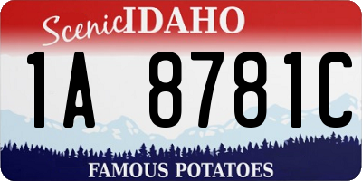 ID license plate 1A8781C