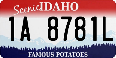 ID license plate 1A8781L