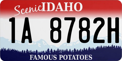 ID license plate 1A8782H