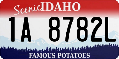 ID license plate 1A8782L