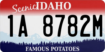 ID license plate 1A8782M