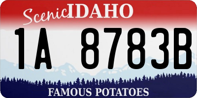 ID license plate 1A8783B