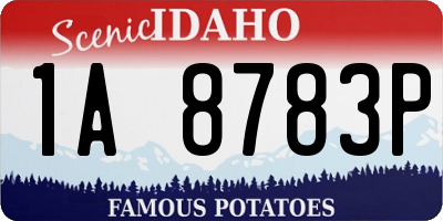 ID license plate 1A8783P