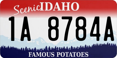 ID license plate 1A8784A