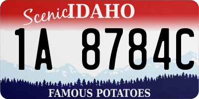 ID license plate 1A8784C