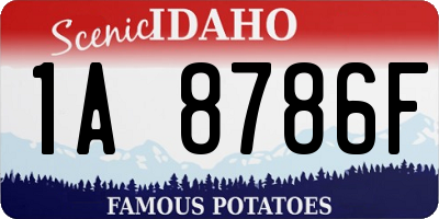 ID license plate 1A8786F