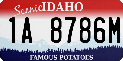 ID license plate 1A8786M