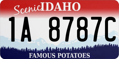 ID license plate 1A8787C