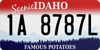 ID license plate 1A8787L