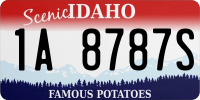 ID license plate 1A8787S